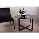 Figo - Sofabord Svart med print D80x51 Glass, metall thumbnail