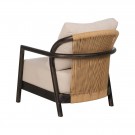 ARMCHAIR BLACK WEAVE-WOOD ROOM 70 X 77 X 72 CM thumbnail