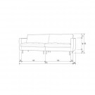 WOOOD RODEO CLASSIC SOFA 3-SEATER VELVET TEAL thumbnail