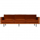 WOOOD RODEO SOFA 3 SEATER VELVET RUST thumbnail