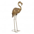 FIGURE FLAMINGO GOLD METAL DECORATION 25 X 21 X 85 CM thumbnail