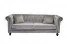 Velvet  3-seter sofa lysegrå thumbnail