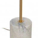 Gulvlampe matt gyllent jern/marmor 35x35x148 thumbnail