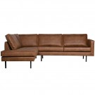 WOOOD RODEO CORNER SOFA LEFT COGNAC ( Transportskade) thumbnail