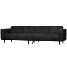 WOOOD STATEMENT 4-SEATER 280 CM SUEDINE BLACK thumbnail
