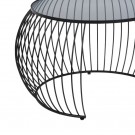 S/2 COFFE TABLE BLACK METAL-GLASS 89 X 80 X 51 CM thumbnail
