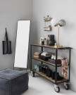 Reol m. 4 hjul, Svart / tre thumbnail