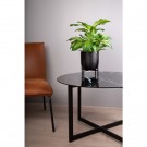 Figo - Sofabord Svart med print D80x51 Glass, metall thumbnail