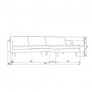 WOOOD RODEO CHAISE LONGUE RIGHT BLACK thumbnail