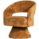 WOOOD EBBA SWIVEL ARMCHAIR IN CHENILLE FABRIC -  TERRA thumbnail