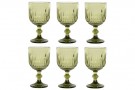  6 GLASS 9X9X16,5 380ML GRATED GREEN thumbnail