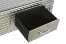 COFFEE TABLE METAL GLASS 100X52X46 SILVER thumbnail
