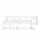 WOOOD RODEO CORNER SOFA LEFT COGNAC ( Transportskade) thumbnail