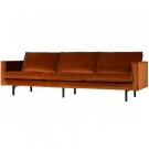 WOOOD RODEO SOFA 3 SEATER VELVET RUST thumbnail