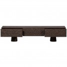 WOOOD CRUMBLE CARVED TV UNIT MANGO WOOD WALNUT thumbnail