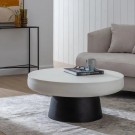 COFFE TABLE WHITE-BLACK MAGNESIUM 91 X 91 X 39 CM thumbnail