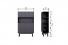WOOOD Finca buffet / bar cabinet pine deep black [fsc] thumbnail