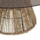 MAIN TABLE GLASS-NATURAL FIBER ROOM 80 X 80 X 35 CM thumbnail