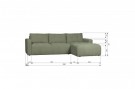 Vtwonen BAR CHAISE LONGUE WOVEN FABRIC RIGHT GREEN thumbnail
