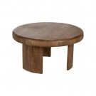Sett : 2 COFFE TABLE BROWN MANGO WOOD ROOM 80 X 80 X 41 CM thumbnail