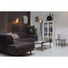 WOOOD STATEMENT CORNER SOFA LEFT SUEDINE BLACK thumbnail