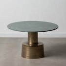 Sofabord grønn-gull aluminium/marbel 77x77x45 thumbnail