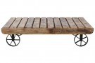 COFFEE TABLE MANGO METAL 130X80X32 WHEEL NATURAL thumbnail