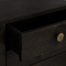 Skjenk brun-gull tre/metall 122x41x91 thumbnail