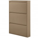 WOOOD SABINE 3-COMPARTMENT SHOE CABINET METAL SAND thumbnail