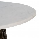 MAIN TABLE WHITE-BROWN MARBLE/WOOD ROOM 80 X 80 X 49 CM thumbnail