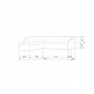 WOOOD SLOPING CORNER SOFA LEFT OFF WHITE MELANGE thumbnail