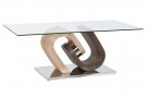 COFFEE TABLE GLASS MDF 120X60X45 TRANSPARENT thumbnail