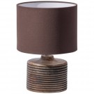 WOOOD Menzo bordlampe med utskjæring av tre varm brun thumbnail