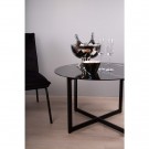 Figo - Sofabord Svart med print D80x51 Glass, metall thumbnail
