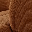 WOOOD MOJO SWIVEL ARMCHAIR WOVEN RIB FABRIC RUST BROWN thumbnail