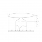 WOOD Foss sofabord aluminium 40xø75cm antikk sort / brun thumbnail