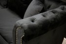 Velvet 3-seter sofa svart thumbnail