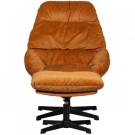 WOOOD YARO ARMCHAIR WITH FOOTSTOOL - GINGER  thumbnail