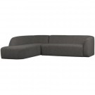 WOOOD SLOPING CORNER SOFA LEFT GREY/BLACK MELANGE thumbnail