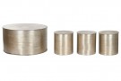 ACADA TABLE SET 4 ALUMINIUM 90X90X47 AGED GOLDEN thumbnail