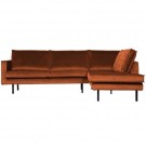 WOOOD RODEO CORNER SOFA RIGHT VELVET RUST thumbnail