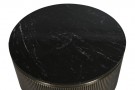 COFFEE TABLE BRASS MARBLE 98X98X48 SILVER thumbnail