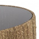 MAIN TABLE GLASS-NATURAL FIBER ROOM 81 X 81 X 31 CM thumbnail