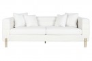COUCH POLYESTER METAL 205X85X73 BORREGUITO WHITE thumbnail