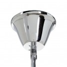 Taklampe i sølvfarget metall 50x50x90 thumbnail