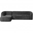 WOOOD SLOPING CORNER SOFA LEFT STRUCTURE VELVET MOUNTAIN thumbnail
