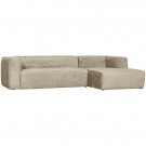 WOOOD BEAN CORNER SOFA RIGHT STRUCTURE VELVET BUTTERMILK thumbnail