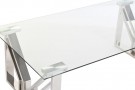 COFFEE TABLE STEEL GLASS 130X70X45 CHROMED thumbnail