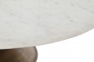 COFFEE TABLE MARBLE IRON 92X92X46 WHITE thumbnail
