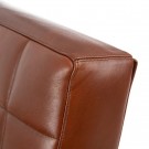 Lenestol brunt teak tre skinn 68x78x82 thumbnail